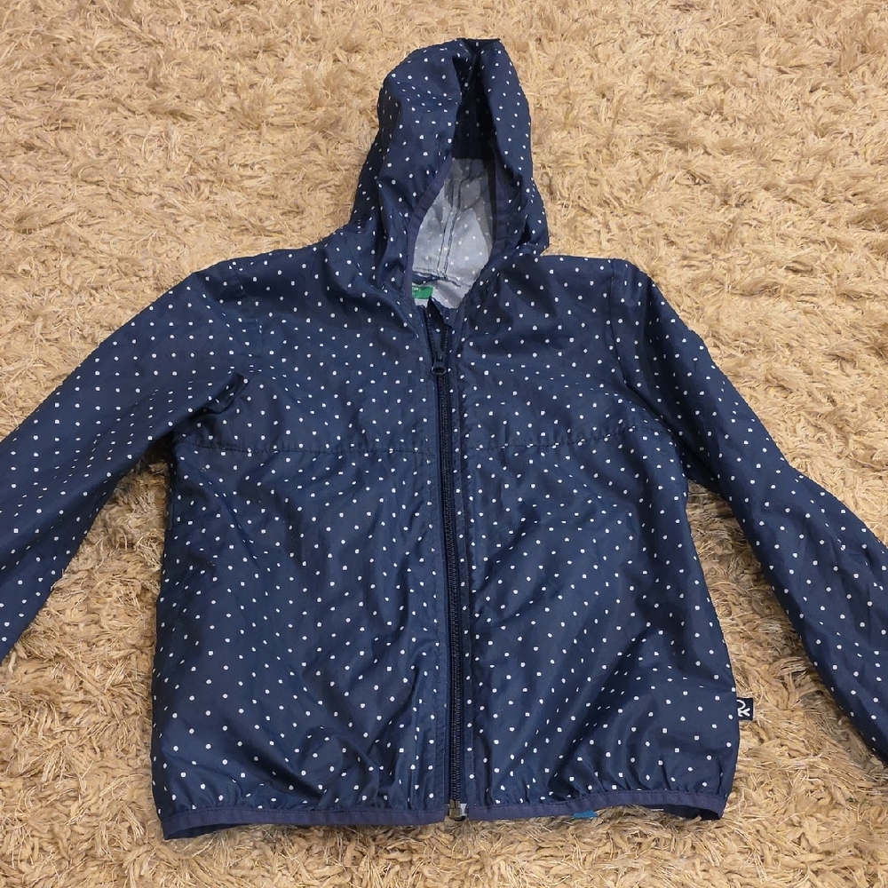 United Colors Of Benetton Navy and White Hooded Jacket
